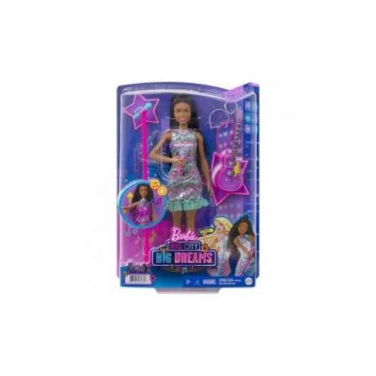 Barbie Big City Big Dreams sjungande docka Brooklyn med lysande klänning