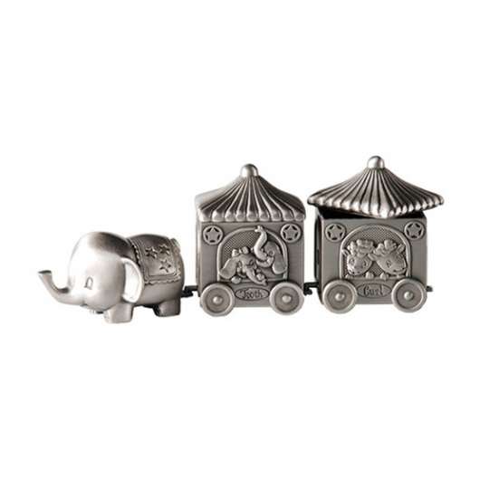 Dacapo Silver - Elefant Med 2 Vagnar För Tand&Lock