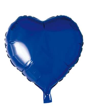 Folieballong, hjärta, blå, 46 cm