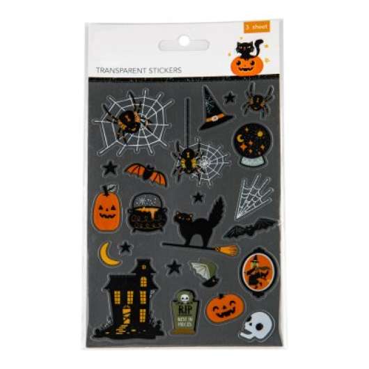 Halloween transparent klistermärke